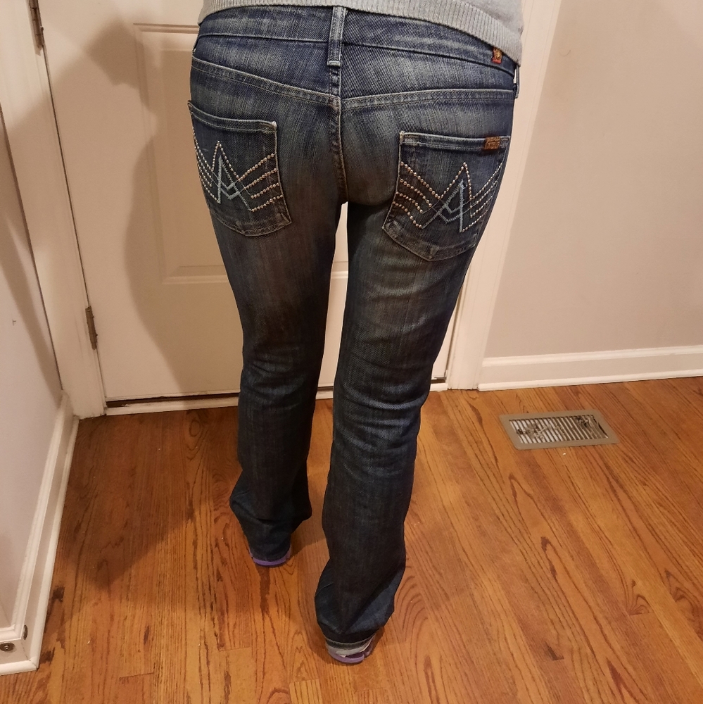 Jeans with silver sparkly embellishments